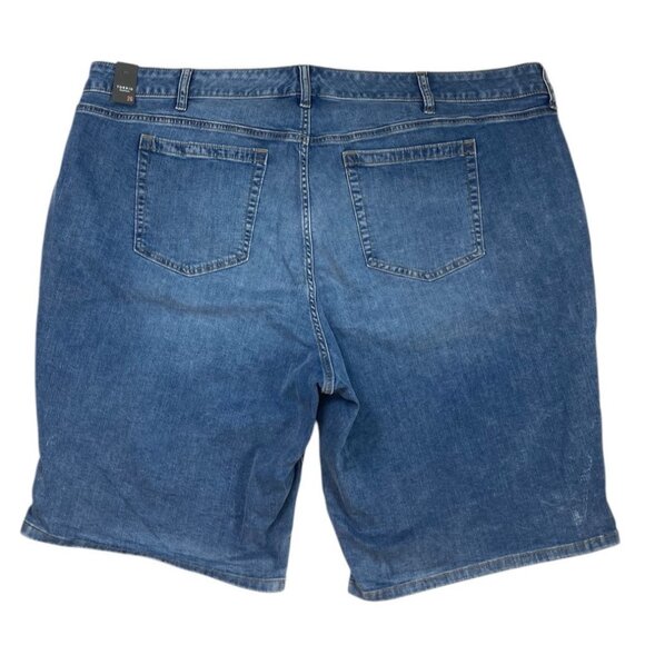 New Torrid Perfect 10" Bermuda Shorts Womens Plus 26 Med Blue Vintage Stretch - Picture 2 of 6